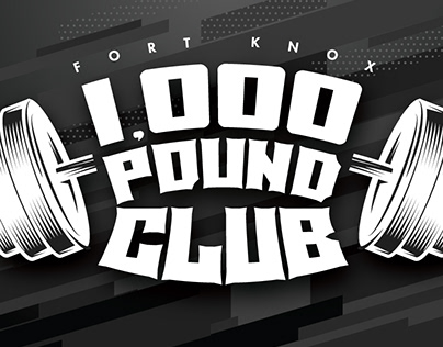 1000 Pound Club Logo and Flyer Design