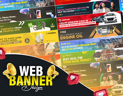 Web Banner। Website Header Ads