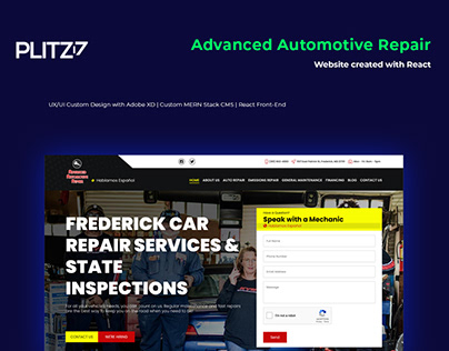 Advanced Automotive Repair | React Front-End & MERN CMS