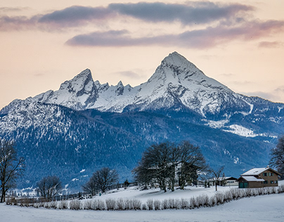 Autumn and winter in the Berchtesgaden alps.