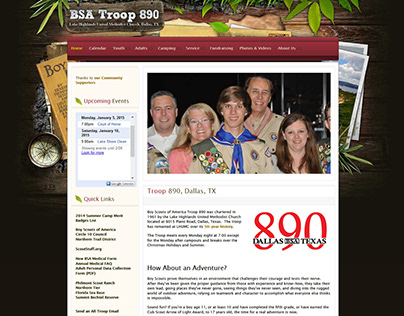 Youth scouting organization website.