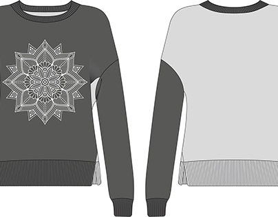 Fashion flat design of a sweater