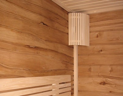 Sauna from the curved boards