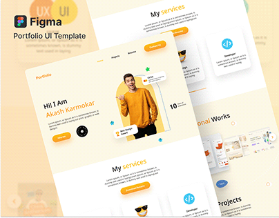 Portfolio UI Template design | Landing Page Design