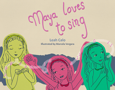 Cover and illustrations for book "Maya loves to Sing"
