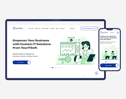 Corporate website design for YourITSoft company