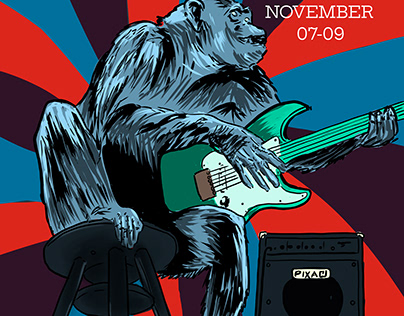 Monkey see Monkey sing - Music Concert Poster Design