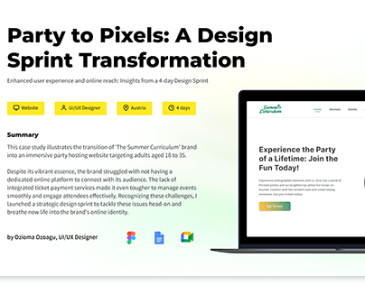 Party to Pixels- Design Sprint