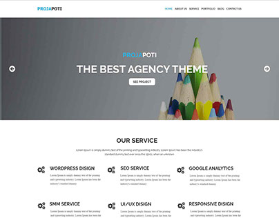 Projapoti One Page HTML5 Bootstrap Web Template