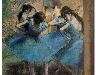 Recreation of Edgar Degas' Dancers in Blue