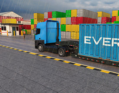 Raining Day Truck Game Screenshot