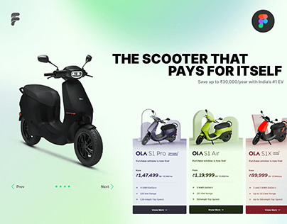 OLA E-Scooter | Website Concept | Re-design