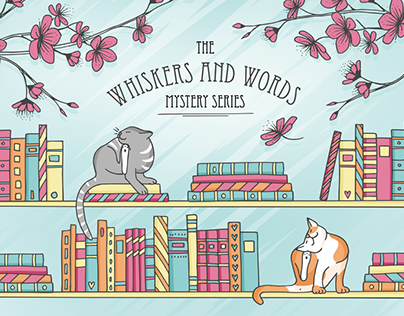 Whiskers And Words - Book Cover Illustration