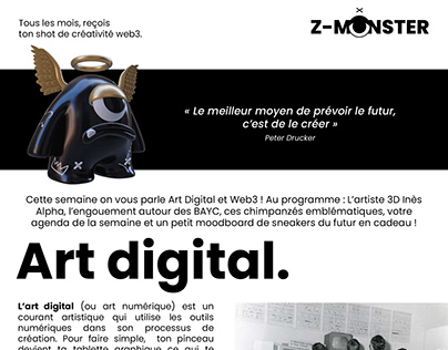 ART DIGITAL / Newsletter Z-MONSTER