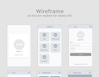 Free wireframe kits for Adobe XD