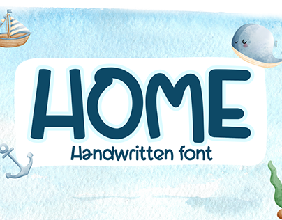 HOME| Handwritten font