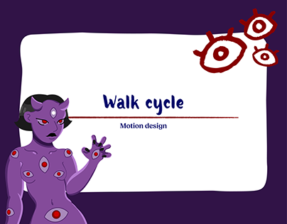 Walking cycle animation | Motion design