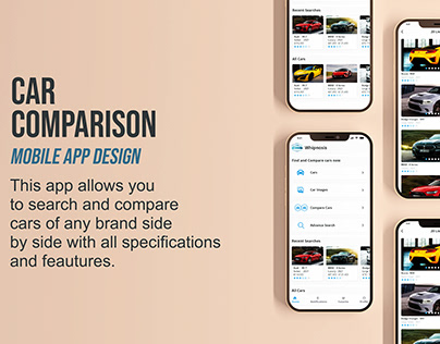 Car Comparison Mobile App UI/UX
