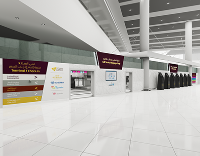 Etihad Airways Check-In Counters @ Abu Dhabi Airport T3