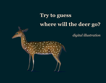 Digital illustration of a deer