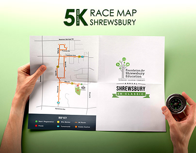 5k Race Map Illustration