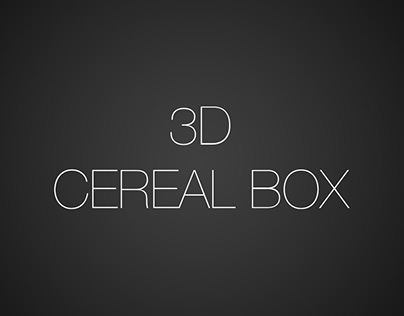 3D Cereal Boxes