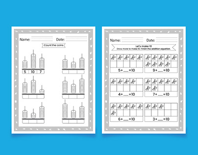 Counting worksheets for kids preschool