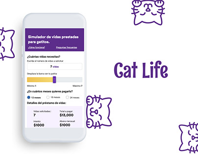 Cat Life. Aplicación de vidas prestadas para gatitos.