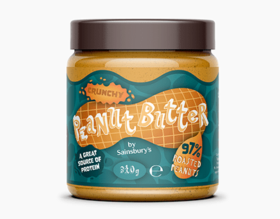 Crunchy Peanut Butter Repackaging for Sainsbury's