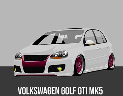 Volkswagen Golf Gti Mk5 Cartoon