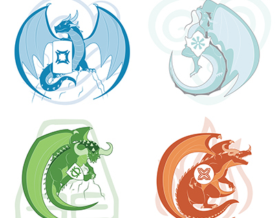 Elemental dragon symbols