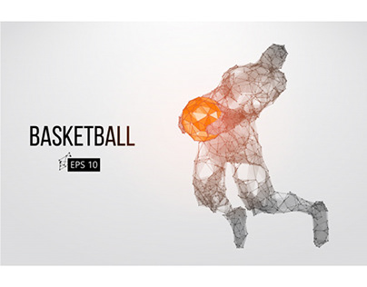 Silhouette Of Basketball Players Design