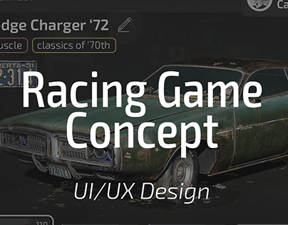 Racing Game Mobile Concept. UI/UX Design