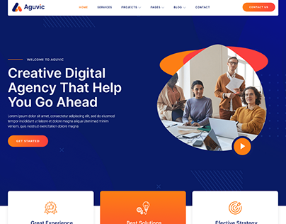 Creative digital agency website with elementor
