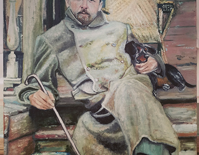 Anton Chekhov oil painting