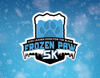 Leader Dog Frozen Paw 5K Logo