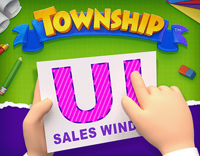UI Art of the Game Township. Sales Window Design.