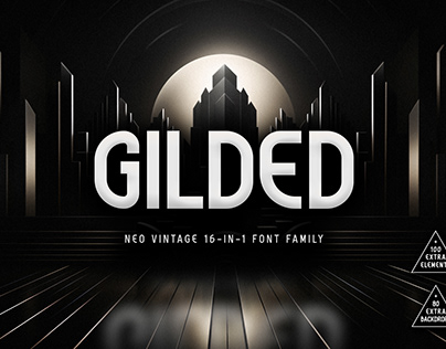GILDED | Neo Vintage 16-Font Family