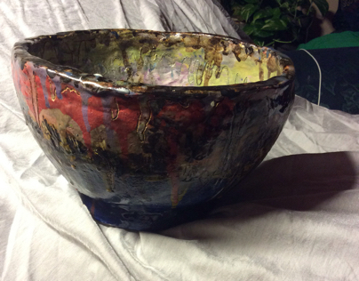 Hand built bowl of holding