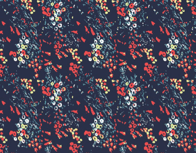 Abstract floral busy print