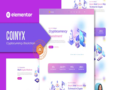 Coinyx - Cryptocurrency Elementor Template Kit