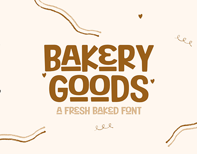 Bakery Goods - a Fresh Baked Font