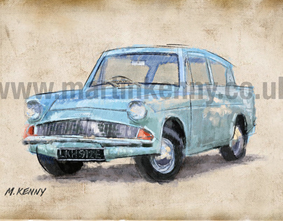 Car paintings by Martin Kenny