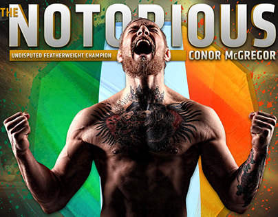 Conor McGregor Dual Fight Used Canvas Pano