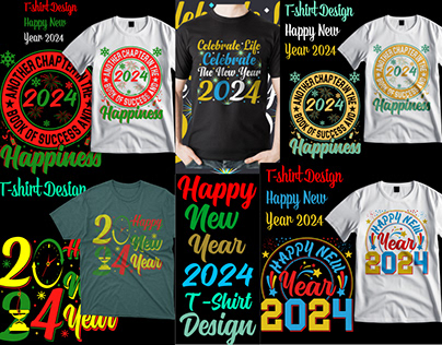 Happy New Year 2024 T-shirt design