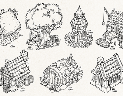 Daily Isometric Buildings | 2018