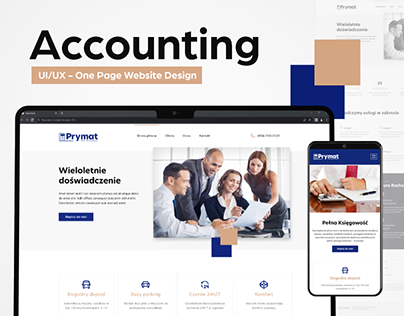 Accounting - One Page Website Design UX/UI