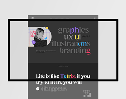 Phuong Nguyen - Portfolio website UI concept