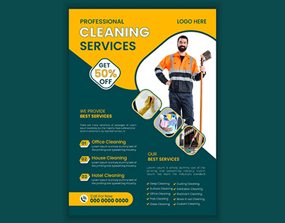 Cleaning Service Flyer Template Design