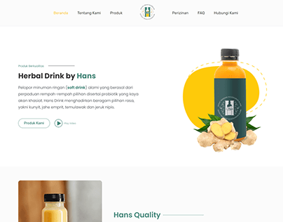 HansDrink.com ~ Herbal Drink Company Profile Website
